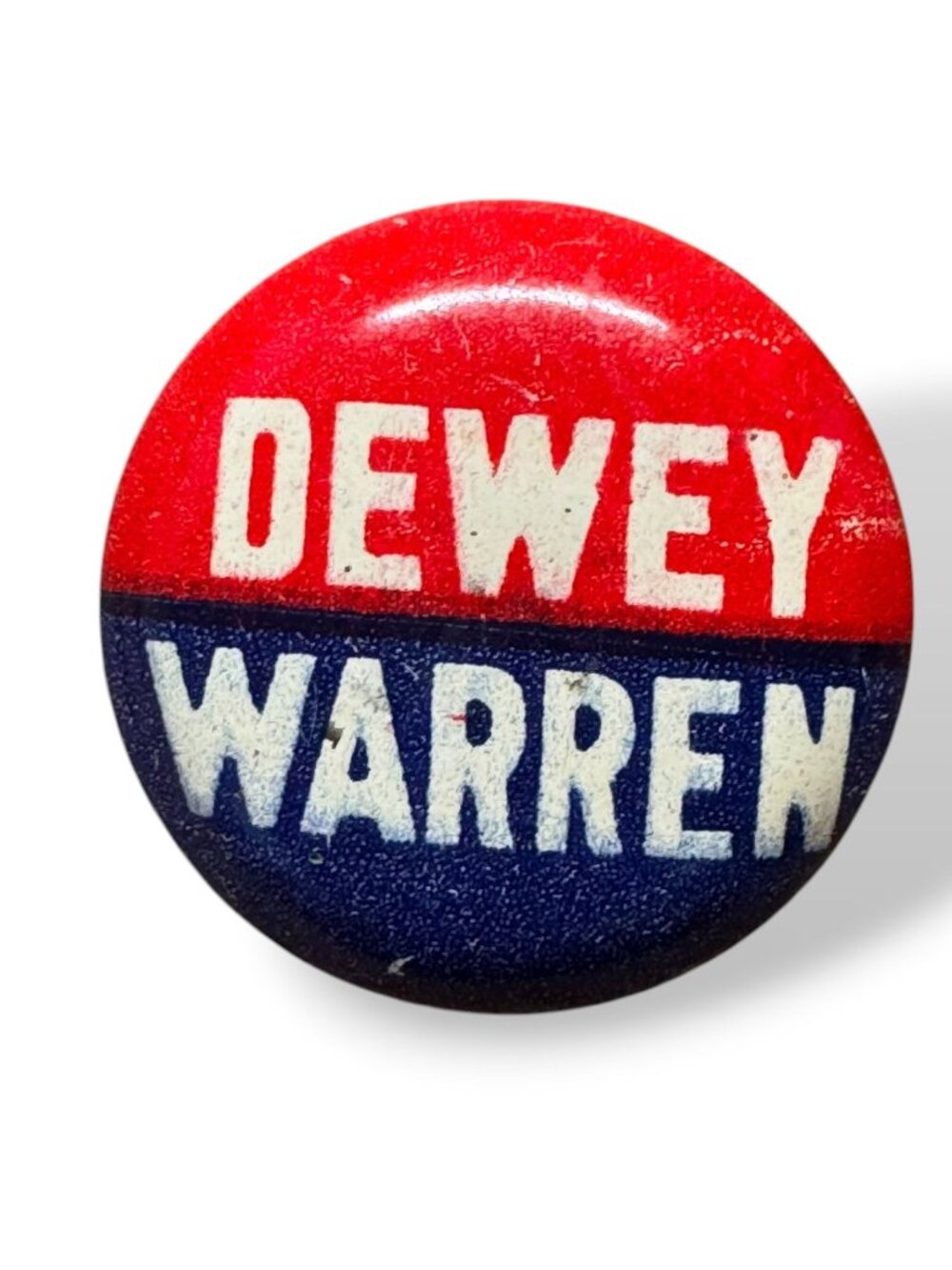 Dewey & Warren Vintage 1948 Campaign Pinback Button Red Blue White